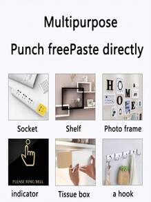 1 Box/60pcs Multi-Functional Waterproof Removable Double-Sided Adhesive Tape, Reusable Transparent Installation Tape For New Year Wall Hanging, Just Press Gently After Sticking Back To School