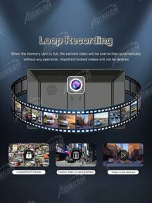 ADINKAM TECHNOLOGY 9 Inch Lớn Màn Di động không dây Android Tự động 2.5K Mặt trước + AHD 1080P Camera sau Gấp đôi Máy ảnh Ủng hộ & Android Dàn diễn viên BT FM Phụ trợ In WiFi - màu đen - Xem 8