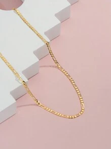 1Pc Exquisite Minimalist 925 Silver Chain Necklace Classically Nostalgic Plating 18K Gold Chain Necklace For Women