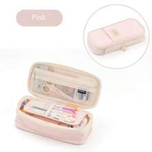 1入組多功能可伸縮筆袋,大容量彩色對比文具學生創意筆盒 - 彩色 - 查看 5