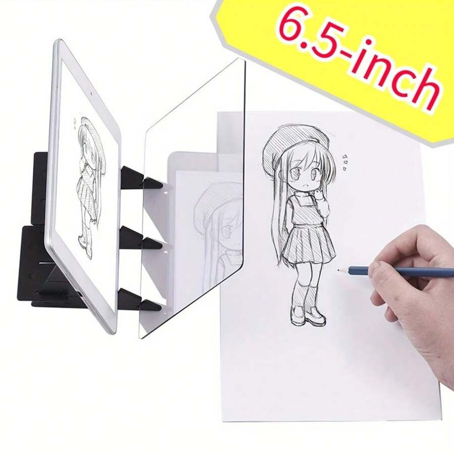 1PC 6.5Inches Optical Clear Drawing Board, Portable Optical Tracing