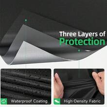 2入組防水露台椅套,可堆疊的戶外椅套,耐用的210d牛津條紋凳椅套,耐用的防水家具椅套,全天候保護,黑色 - 黑色 - 查看 5