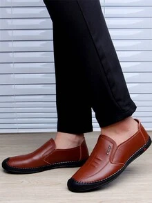 男士四季戶外潘妮乞力馬丹鞋新品,舒適百搭 - 棕色 - 查看 2