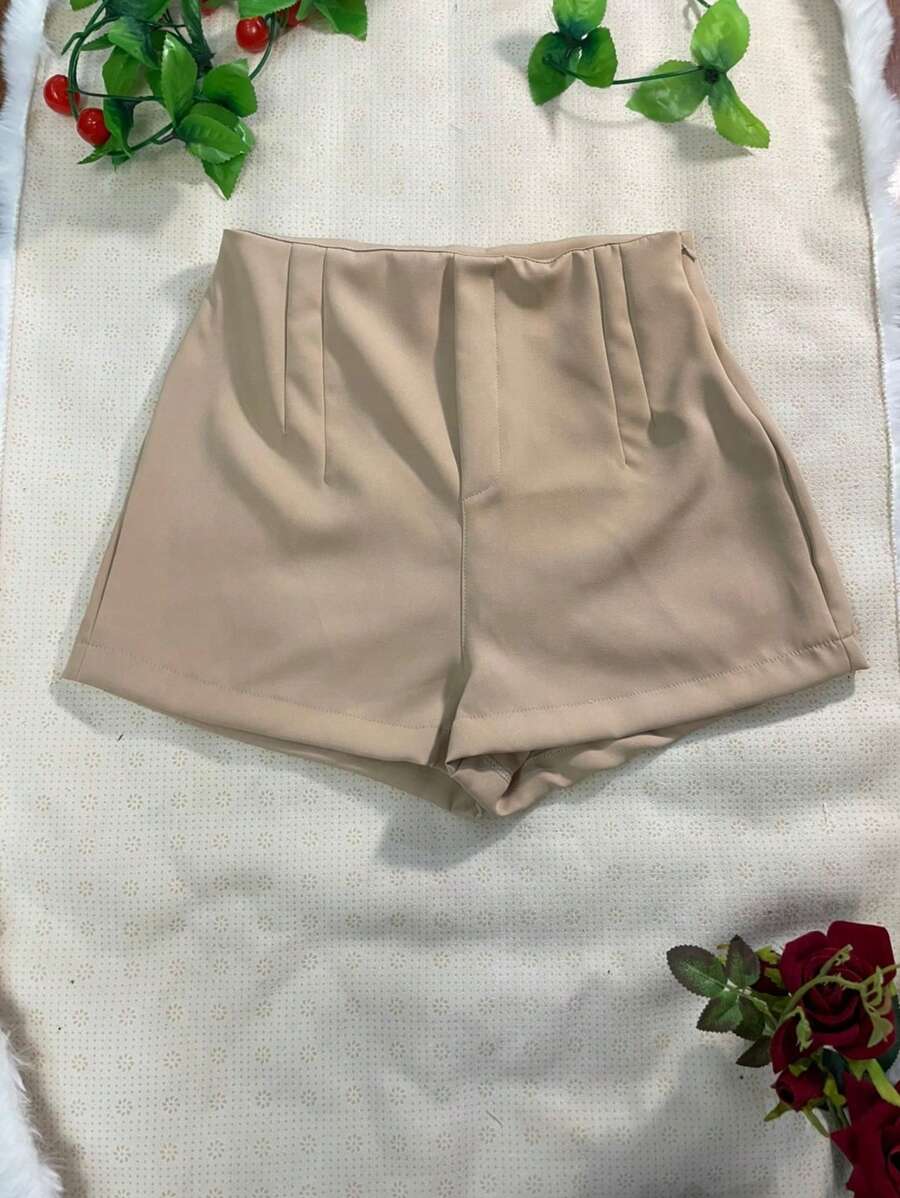 Women Shorts - Beige - View 1