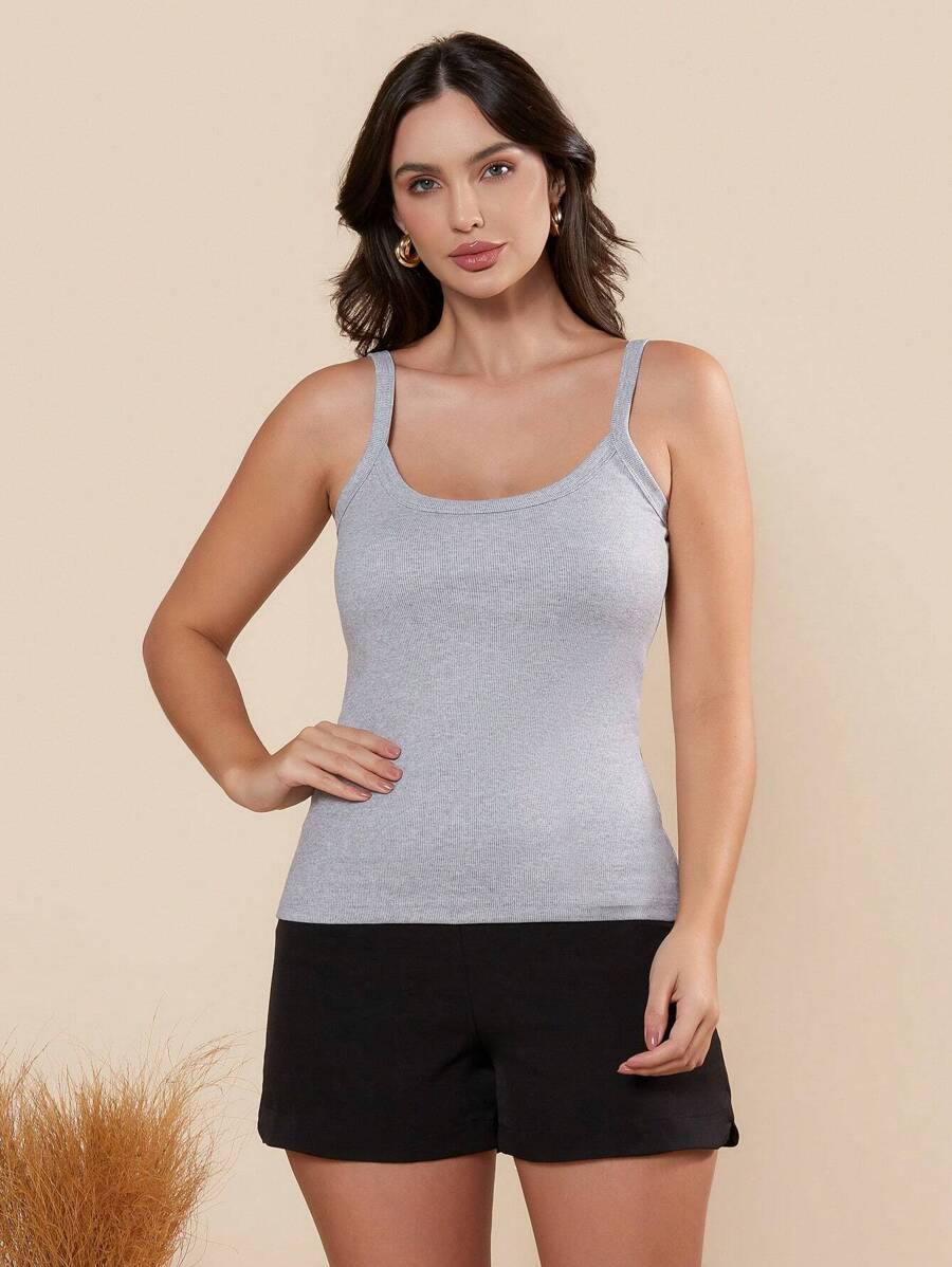 Women Tank Tops & Camis - 灰色 - 查看 1