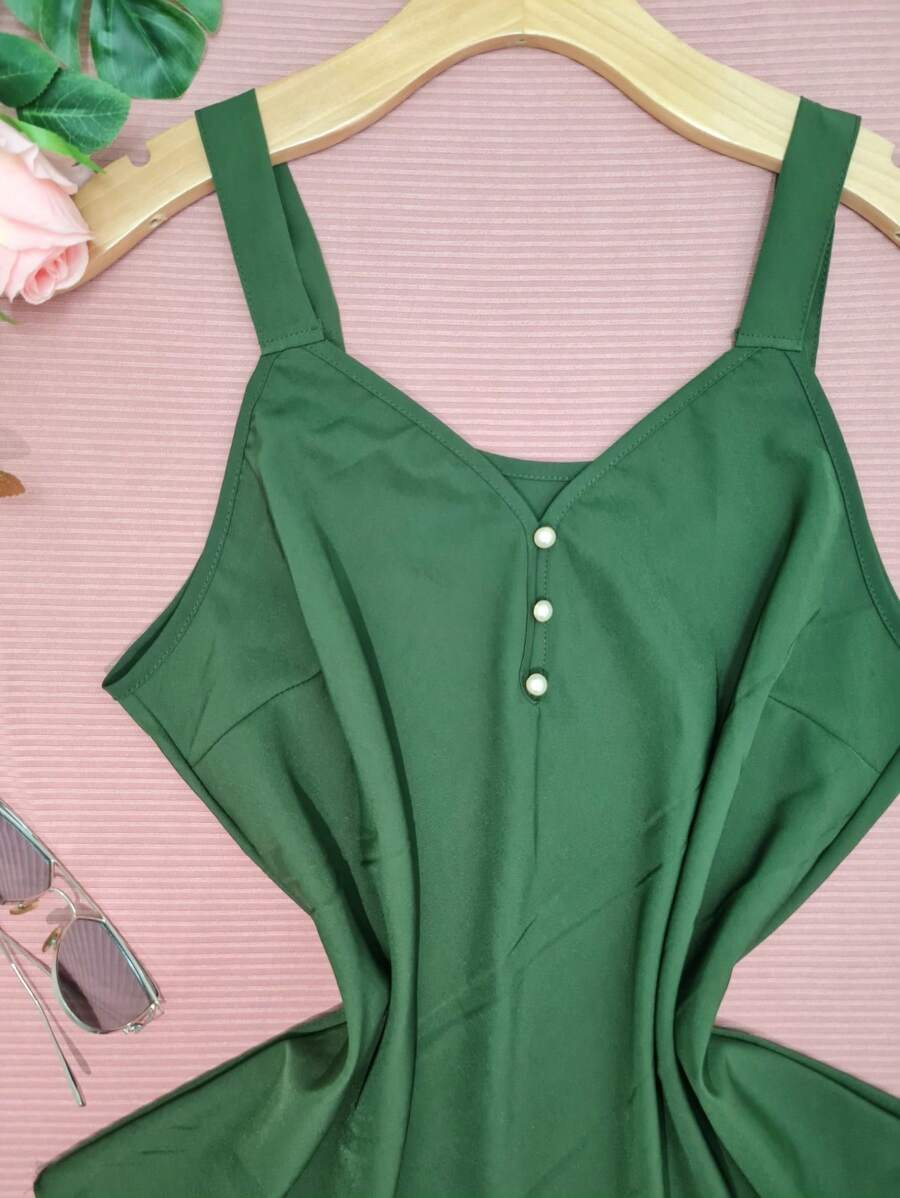 Women Tank Tops & Camis - xanh quân đội - Xem 1