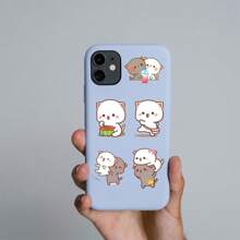 61入組可愛卡通貓貼紙,美學塗鴉防水貼紙,適用於水瓶、筆記型電腦、手機、滑板、吉他、行李旅行箱、剪貼簿、安全帽、裝飾禮物,適用於兒童、青少年、成年人派對補給品 - 彩色 - 查看 7