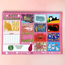 Colorful 2024 Cat Calendar | 2024 Hanging Calendar | Cat Planner | 2024 Wall Planner - Multicolor - View 4