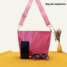 Túi Tote Dây Rộng Họa Tiết Cá Sấu Cho Nữ, Túi Đeo Chéo Phong Cách Châu Âu Và Mỹ, Túi Xách Tay Nữ - Hồng - Xem 3