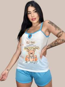 Women Pajama Sets - 彩色 - 查看 3
