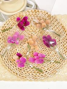 1入組小型乾燥花束,伴娘提案花童禮物盒,boho婚禮桌面中心裝飾,適用於花瓶裝飾的小型乾燥草,用於生日蛋糕裝飾的微型乾燥花,手工乾燥花diy - 黃白色 - 查看 6