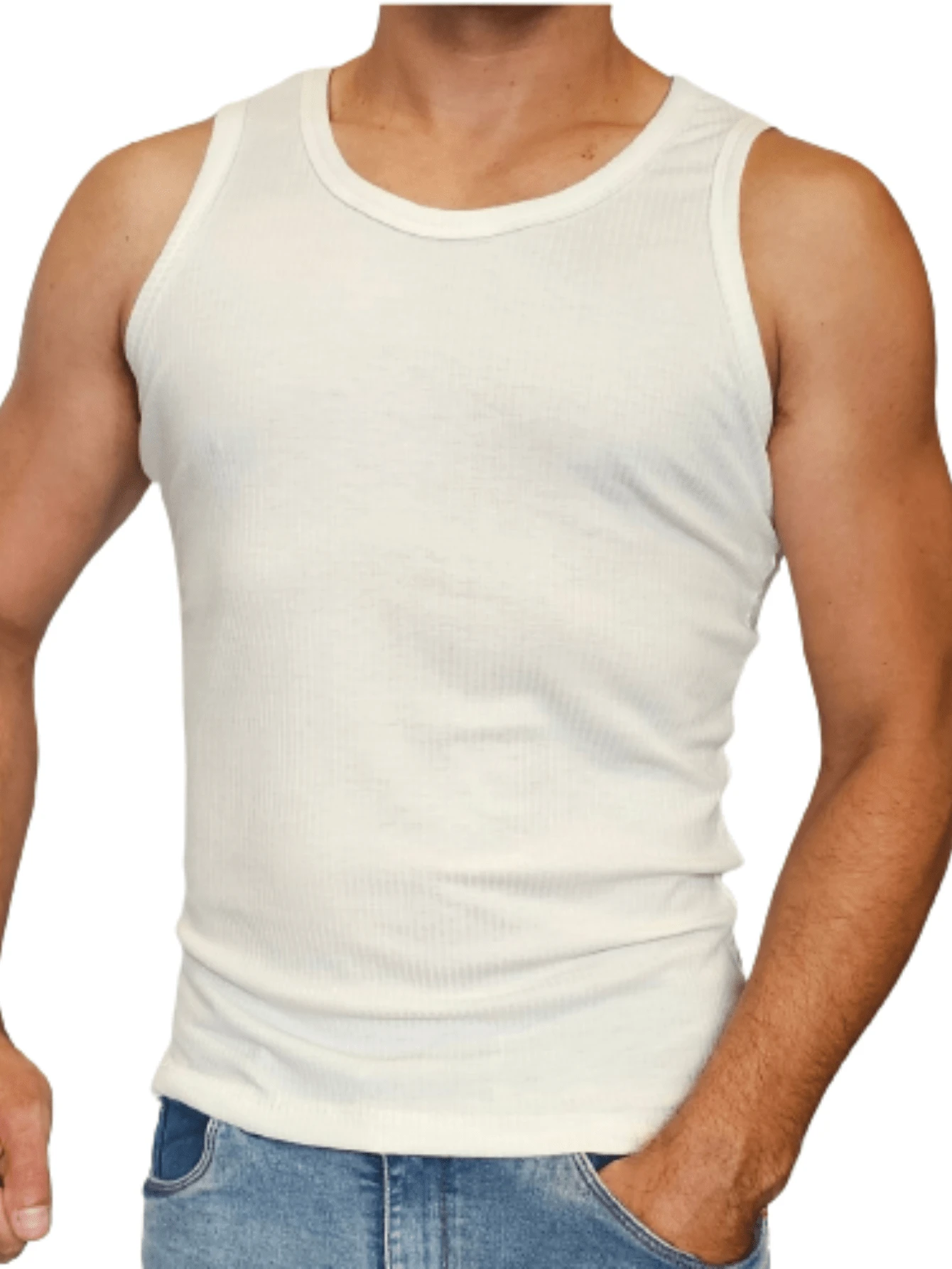 Men Tank Tops - trắng - Xem 1