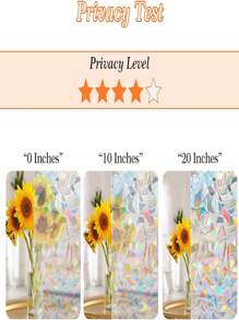 彩虹窗戶隱私膜裝飾,家用彩色玻璃貼膜,3d貼花窗戶貼紙,靜電吸附窗貼,太陽飾窗戶蓋 - 白色 - 查看 9