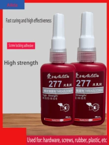 2入組loctite 222&277螢光檢測螺絲膠,防鬆螺紋鎖定,密封膠,紅色和紫色液體組合 - 紅色 - 查看 3