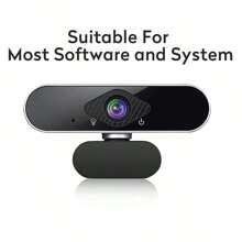 Computer Camera USB Webcam With Microphone, 1080P HD Video Webcam,  Computer Web Camera With 120° Vertically Rotation And 90° Wide View Angle, USB Computer Webcam For PC Laptop Desktop Video Calling - Apricot - View 2