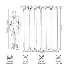 1入組心形樹粉紅情人節淋浴簾,情人節浪漫時尚淋浴簾,聚酯纖維布180*180公分/72'*72'防水淋浴簾,附12個掛鉤,適用於浴室/浴缸裝飾,送禮佳品 - 粉色 - 查看 4
