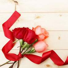 1卷聚酯帶帶,用於婚禮,花環,花束包裝,禮品包裝和其他diy手工藝品 - 紅色 - 查看 6