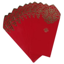 1 Pack/5pcs, Chinese Red Packets, Red Envelopes, Chinese New Year Decor, Lucky Money, Hong Bao, Happy Lunar New Year, Chinese Lunar New Year Supplies - Red - View 6