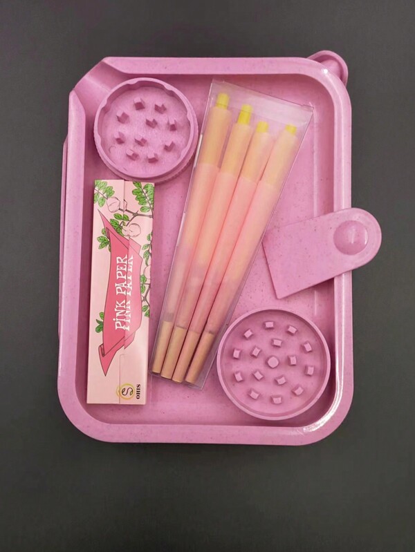 1 Set Of The Most Beautiful Pink Smoking Accessories Kit Includes 2