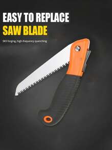1 件專業折疊手鋸 - 6 吋刮鬍刀齒刀片,適合露營和修剪 - 彩色 - 查看 5