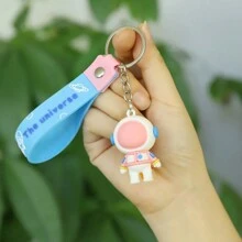 1pc Spaceman Pendant Soft Rubber Pendant Key Chain Cute Cartoon Fashion Style Car Keychain Bag Pendant Party Gift For Best Friend Girlfriend Son Daughter