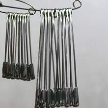 1 袋装不同尺寸的铁别针（小号：45 个/袋，大号：30 个/袋） - 銀色 - 查看 4