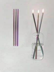 3入組燈芯,玻璃纖維油燈芯不鏽鋼燭臺,永恆的燈芯,吉祥的家居裝飾,新年送給朋友和家人的禮物 - 彩色 - 查看 2