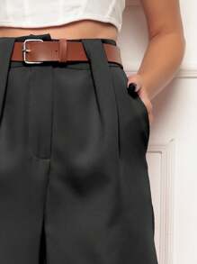 Women Shorts - 黑色 - 查看 3