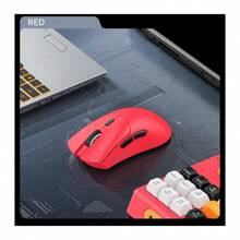 ATTRCK SHRRK R1 59g Tri-Mode Lightweight Wireless Gaming Mouse With Anti-Slip Stickers, 2.4GHz/Bluetooth/Wired Connectivity,6 Adjustable DPI Up To 18000, PAW3311 Sensor-Black