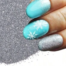 ART LALIC 100 Grams Silver Bulk Packs Extra Fine Glitter, For Nail Art Festival Body Art , Glitter Dust Laser Powder - Silver - View 1