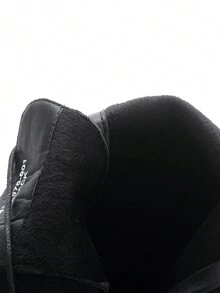 時尚女式中筒靴,女式秋冬短靴,女式潮流厚底靴 - 黑色 - 查看 6