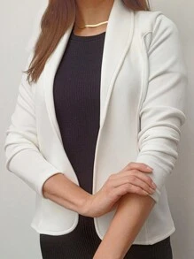 Women Blazers - Tắt trắng - Xem 2