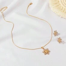 1入時尚麗雪耳環和項鍊套裝適用於男女,創意珠寶套裝 - 彩色 - 查看 5