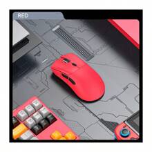 ATTRCK SHRRK R1 59g Tri-Mode Lightweight Wireless Gaming Mouse With Anti-Slip Stickers, 2.4GHz/Bluetooth/Wired Connectivity,6 Adjustable DPI Up To 18000, PAW3311 Sensor-Black