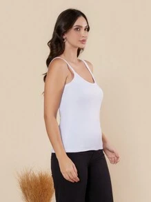 Women Tank Tops & Camis - 白色 - 查看 3