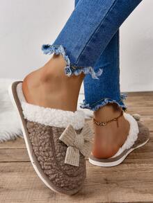 Women's  Slippers, Winter Cute Bedroom Indoor Home Non-Slip Warm Plush  Slippers - Brown - View 4