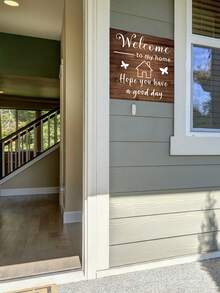 一張家模擬木紋英文標語家居裝飾壁貼 - 彩色 - 查看 3