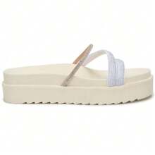 Women Flat Sandals - 米色 - 查看 4