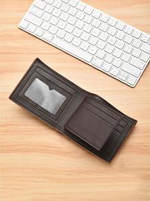 SHABILI Korean Fashion Men's Short Wallet, Classic Horizontal Design With Large Capacity And Multiple Card Slots, Business Style - Mocha Brown - View 3