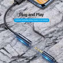 Vention Usb Type C轉3.5mm耳機插孔適配器 Usb C轉aux 3.5mm音頻轉接線,適用於 Ipad Pro,galaxy S23 S22 S21,note 20 10,pixel 4 3 2 Xl等設備 - 黑色 - 查看 4