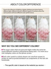 26 Inch White To Pink Long Curly Wavy Synthetic Wig Beginners Friendly Elegant Natural Looking For Cospaly,Festival,Daily, Use Women Wavy Layered Wig Hairstyles Synthetic Wigs For Girls Carnival Party Cosplay Wig - 彩色 - 查看 8