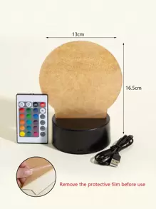 1pc Football 3D Illusion Lamp Night Light With Remote Control, 16 Colors Touch Sensor Remote Control Bedside Lamp, Football/Headphone Decor Lamp - Multicolor - View 9
