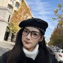 2023秋冬新款超級灰絨保暖材料男女通用戶外休閒一體式漏斗帽 - 黑與白 - 查看 1