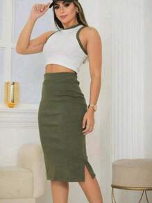 Women Two-Piece Outfits - 軍綠色 - 查看 2