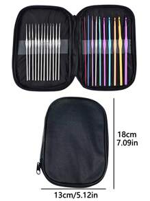 22pcs Metal Crochet Needles Convenient Sweater Woven Metal Crochet Tools Crochet Kit Set - Multicolor - View 3