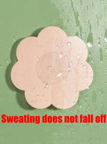 10(5 pares)~200 PIEZAS(100 pares) Cinta adhesiva invisible para pezones, almohadilla desechable para pezones, tapas de pezones de tela no tejida, pegatinas para el pecho - Flor - Ver 4