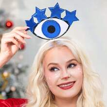 Earent Light Up Eye Headband LED Star Headbands Cosplay Party Hair Accessories For Women And Girls - Blue - View 2