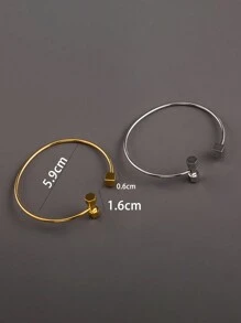 1 件創意個人化運動不鏽鋼 18k 鍍金啞鈴形袖口手鐲適合男士和女士派對配件 - 款式1 - 查看 7