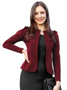 Women Blazers - Màu Đỏ Sâu - Xem 2