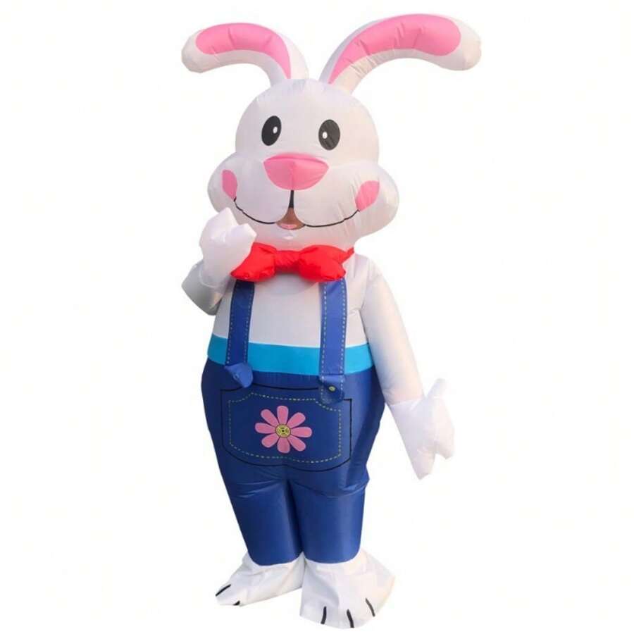 Bunny Inflatable Costumes Anime Mascot Easter Rabbit Fancy Halloween Christmas Cosplay Party Dress Suits For Adult - Blue and White - View 1